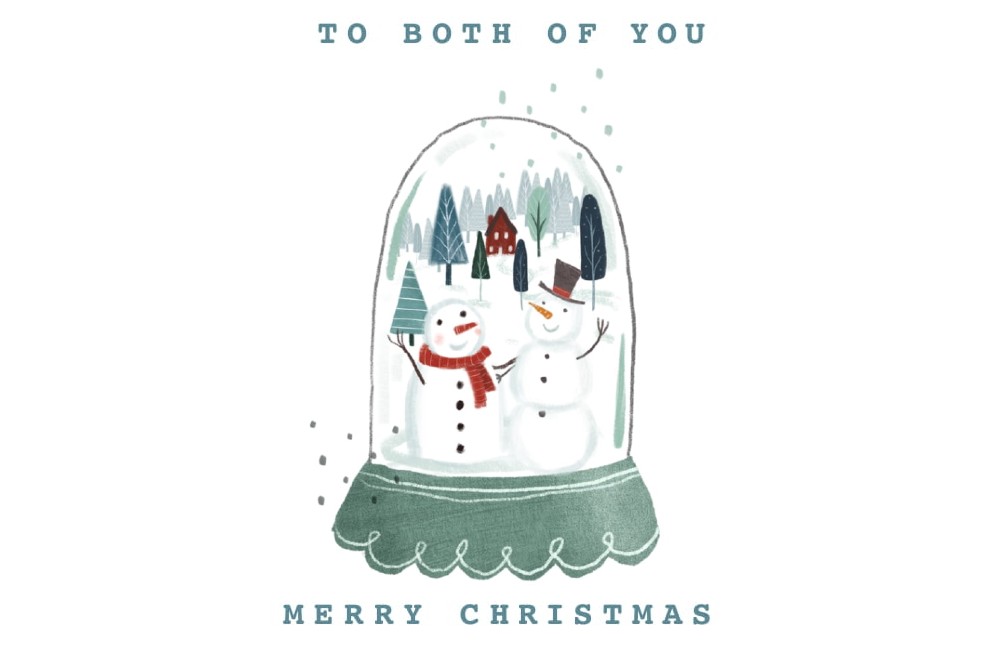 Snow Globe To Both of You eCard