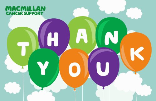 Image result for macmillan cancer support thank you