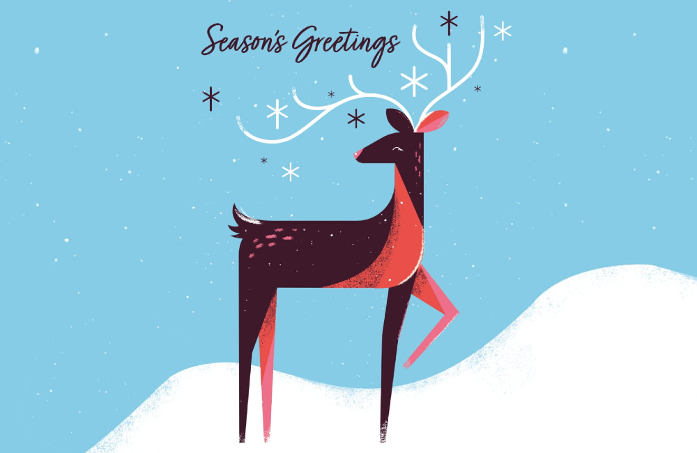 Season's Greetings Reindeer eCard